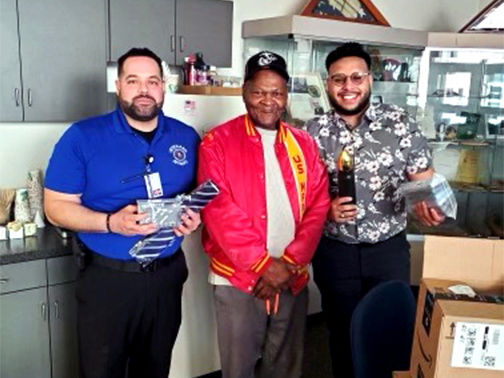Visions Cares employee, Gustavo, pictured with Berks County Department of Veterans Affairs representatives.