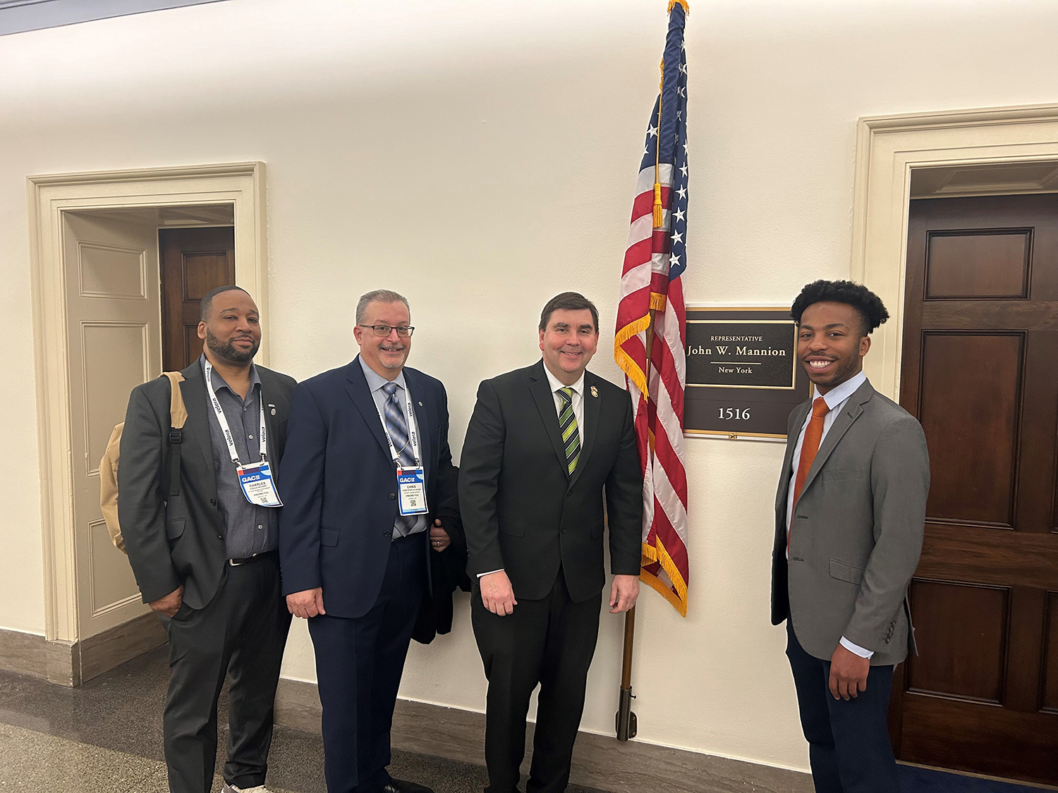 Shawn with Representatives John Mannion, Chris A, and Charles M