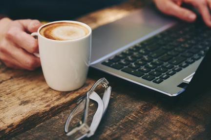 laptop and a coffee