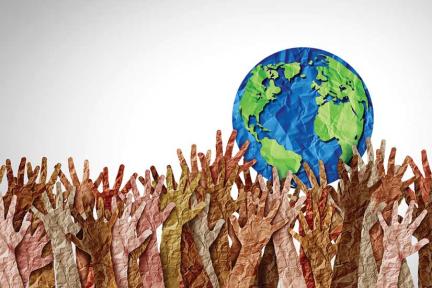 diverse-paper-hands-and-earth