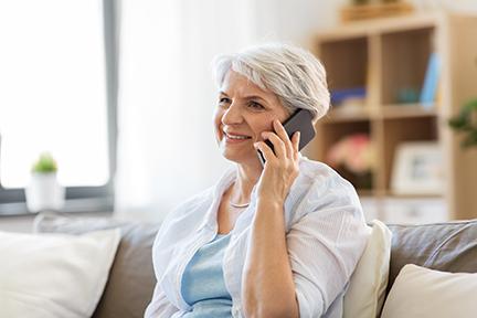Elderly Woman on Phone