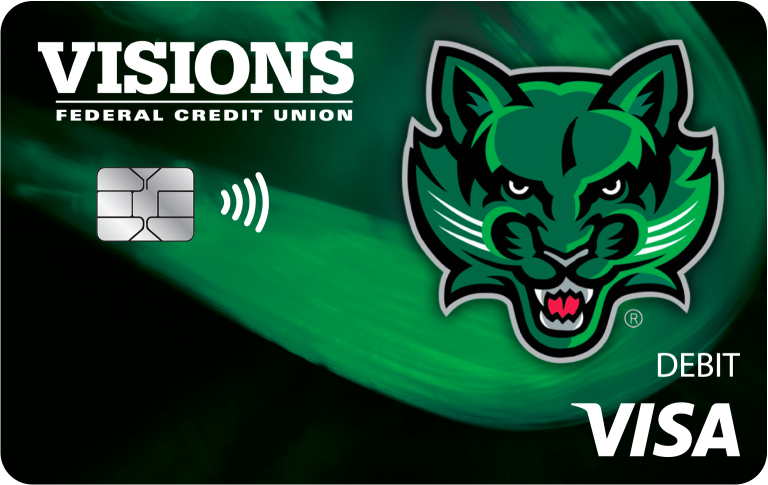 Visions FCU Visa Bearcat Debit Card