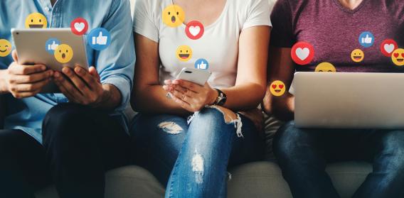 people using social media