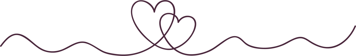 line art of two hearts