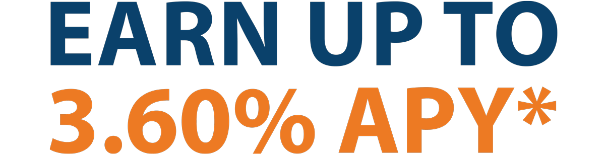 Earn up to 3.60% APY*