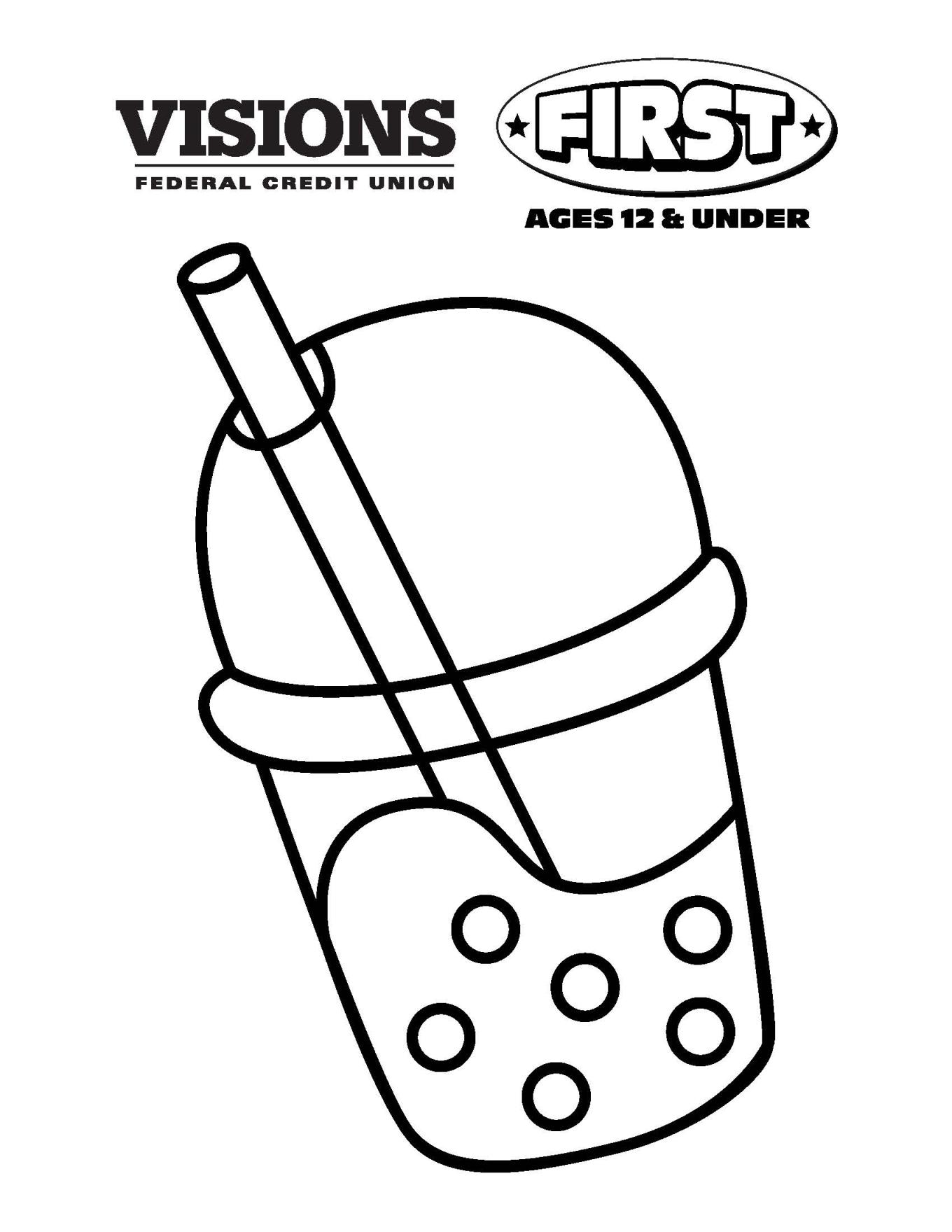 Bubble Tea Coloring Page