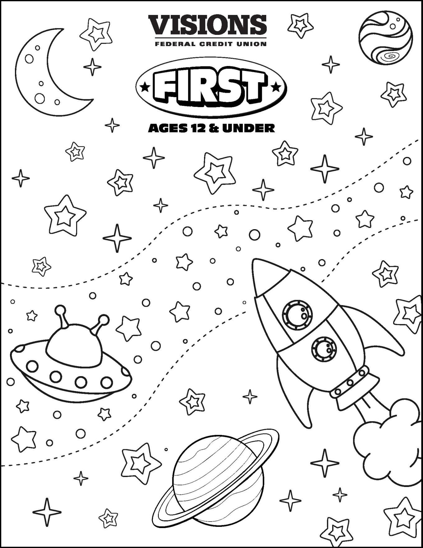 Space Coloring Page