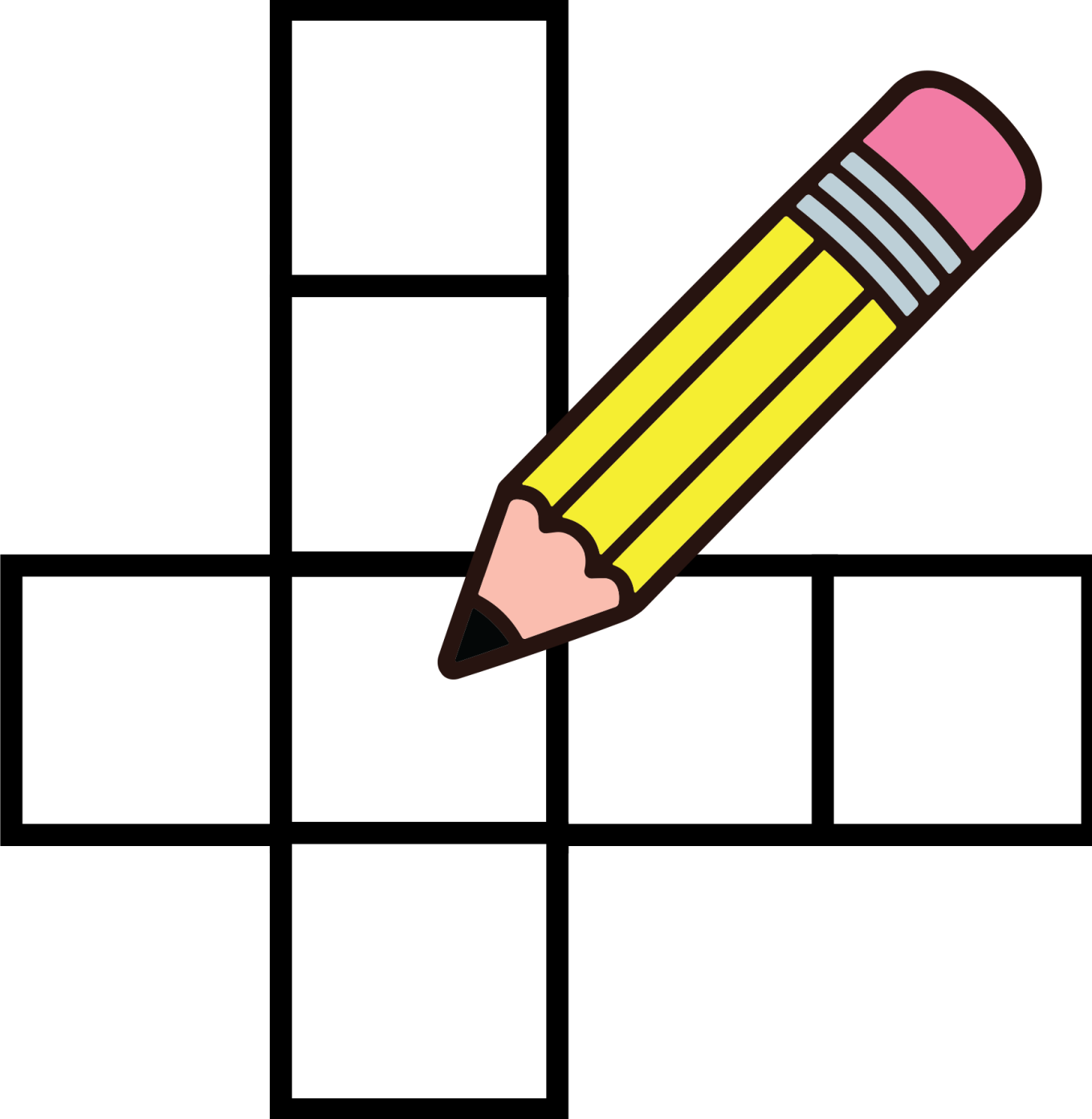 crossword puzzle with pencil