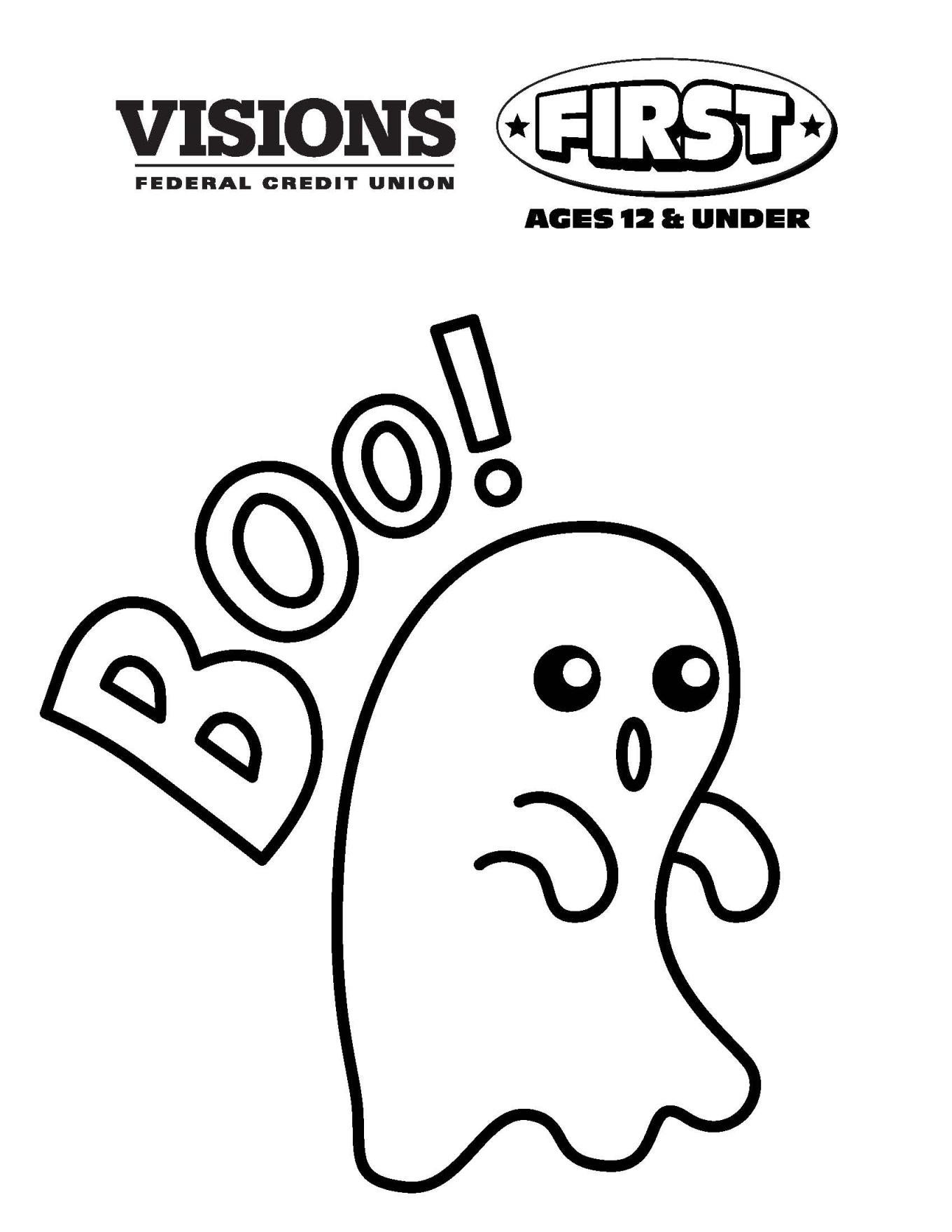 ghost coloring page