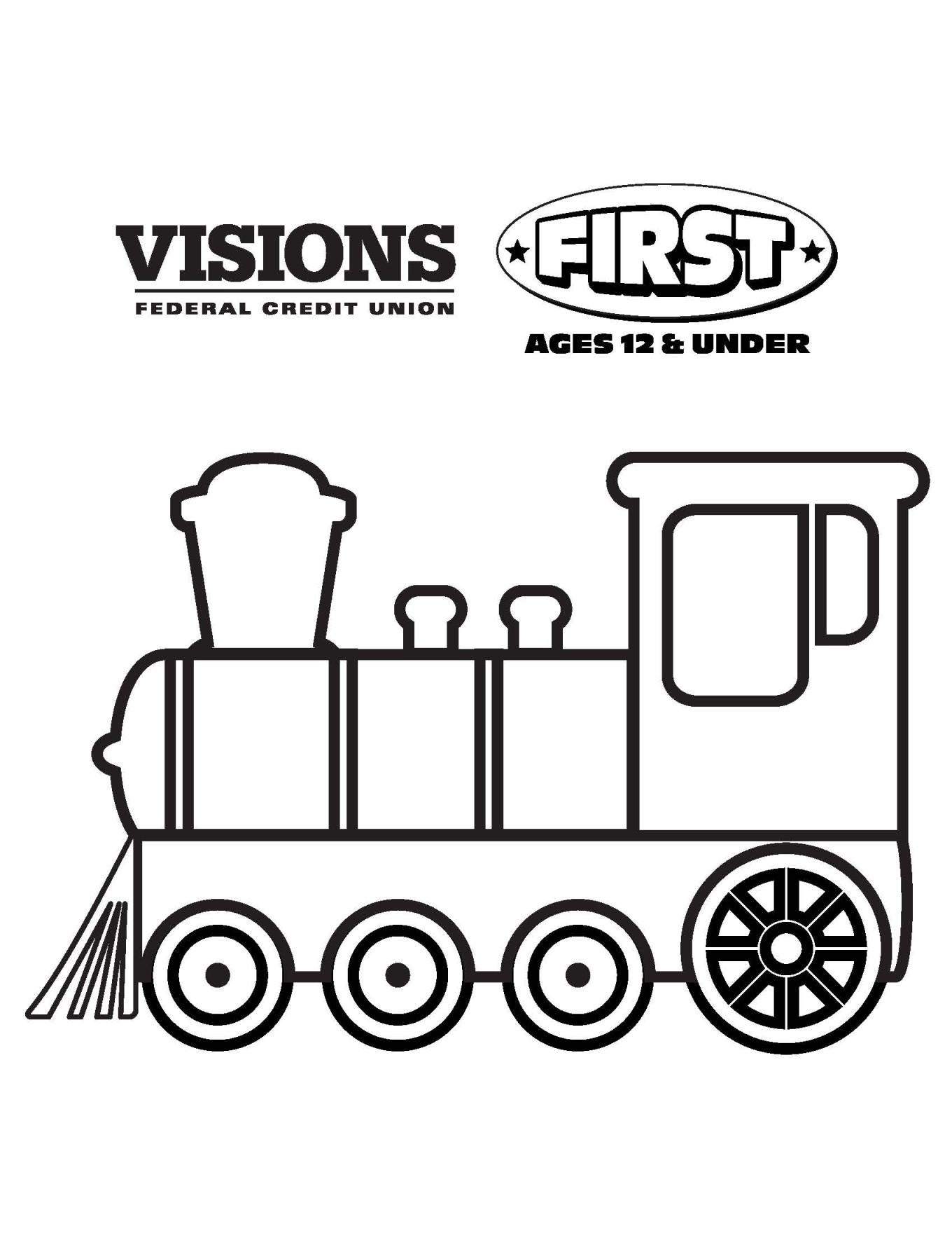 train coloring page