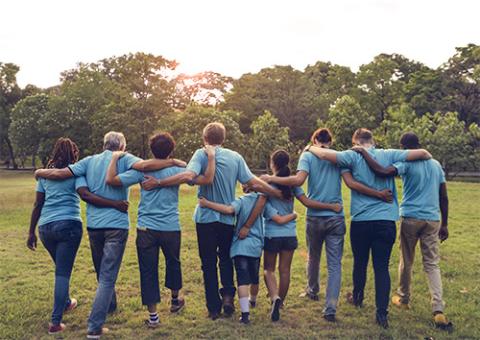 group of volunteers