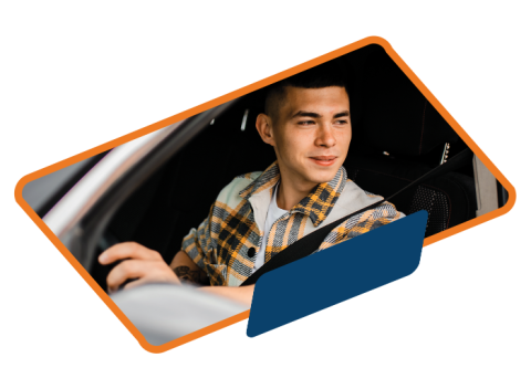 teen in car
