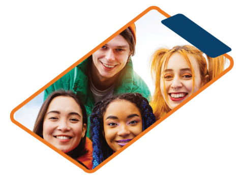 diverse group of teens
