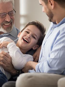 grandpa, son and grandson
