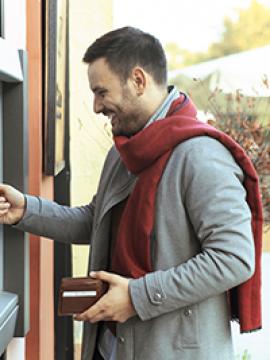 Man at an ATM